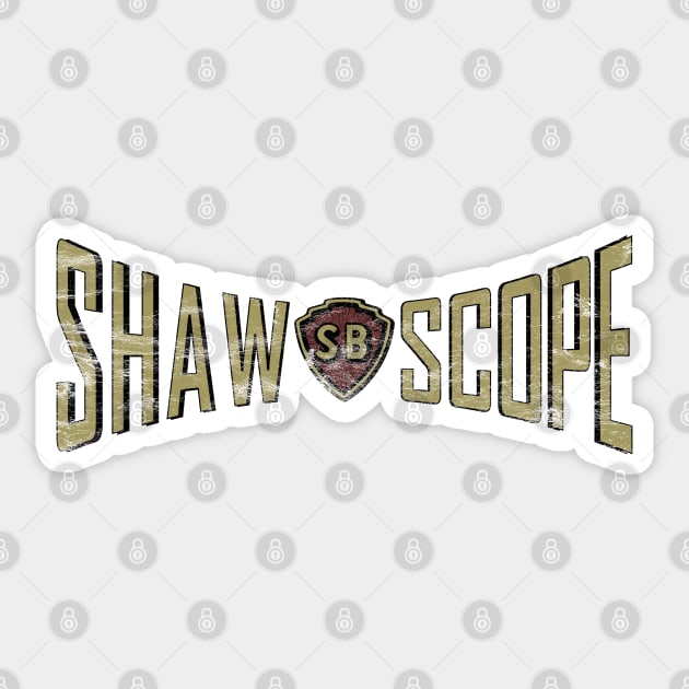 Shaw Scope (distressed) Sticker by Doc Multiverse Designs